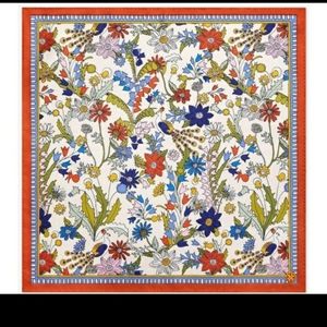 NWT Tory Burch MEADOW FOLLY SILK NECKERCHIEF